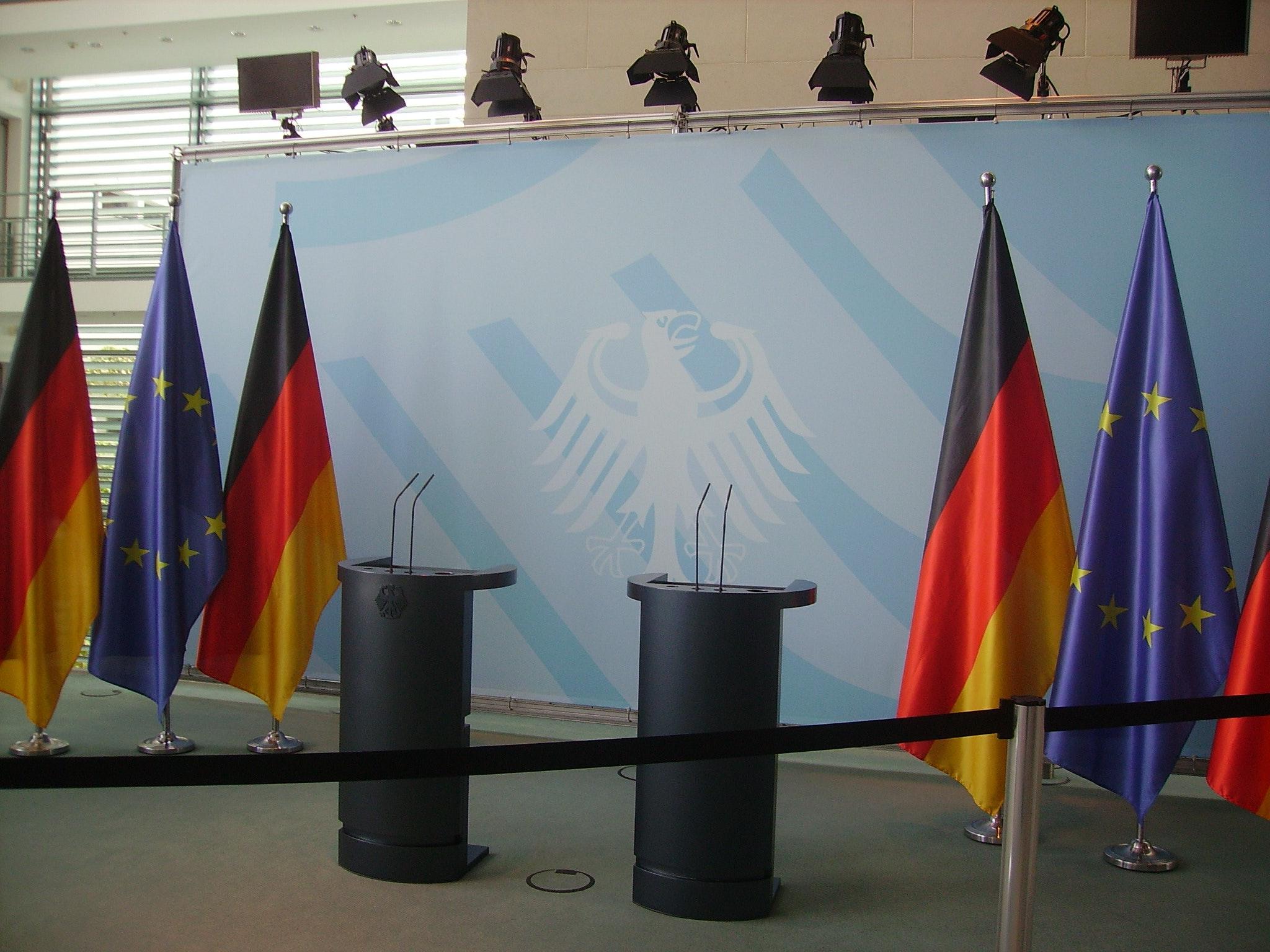 An area for world leaders to hold press conferences